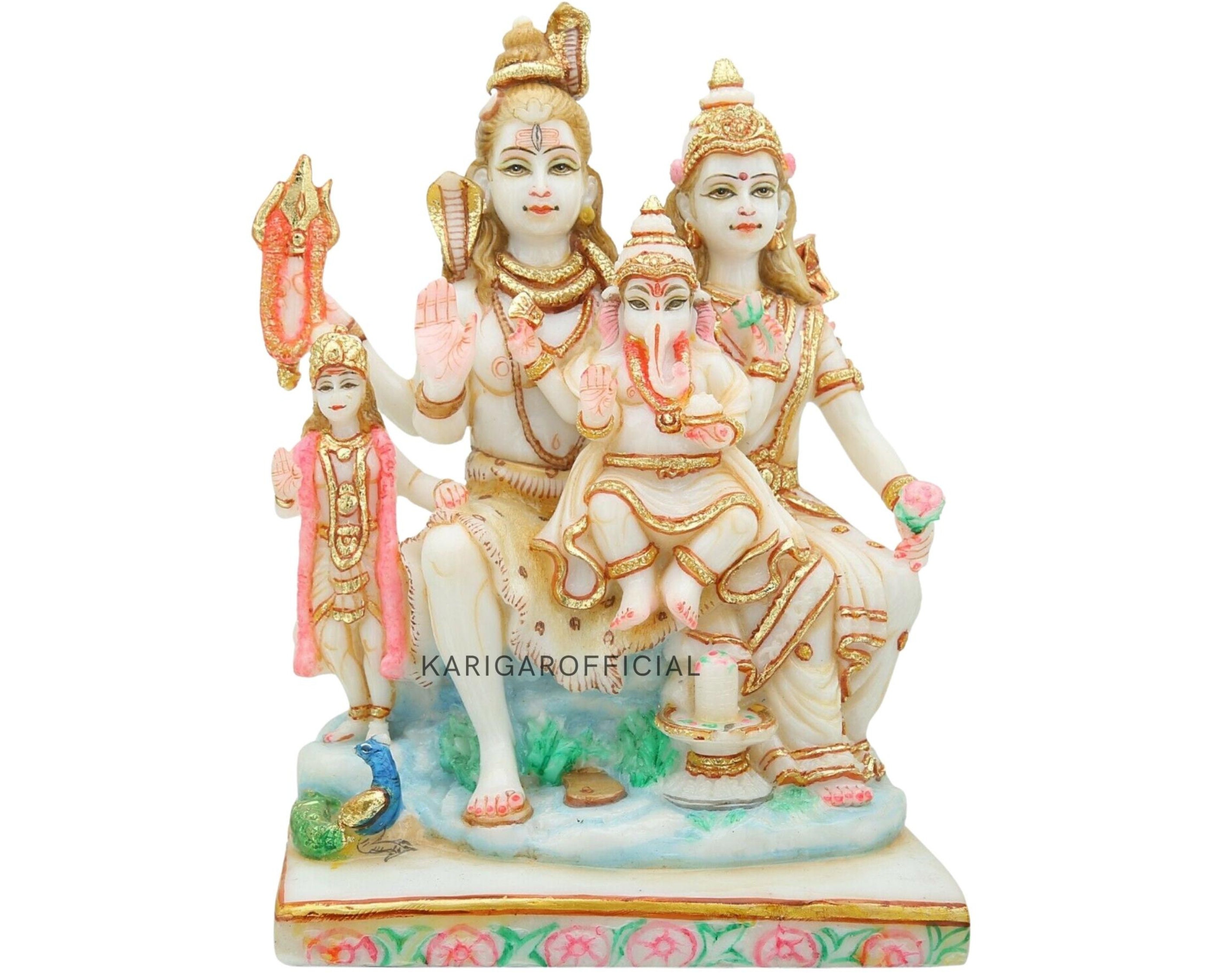 lord-shiva-family-statue-parvati-ganesh-karthikeya-idol-large-9-inches