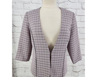 R&K Originals roze tweed blazer office chic professionele jastopper maat 10