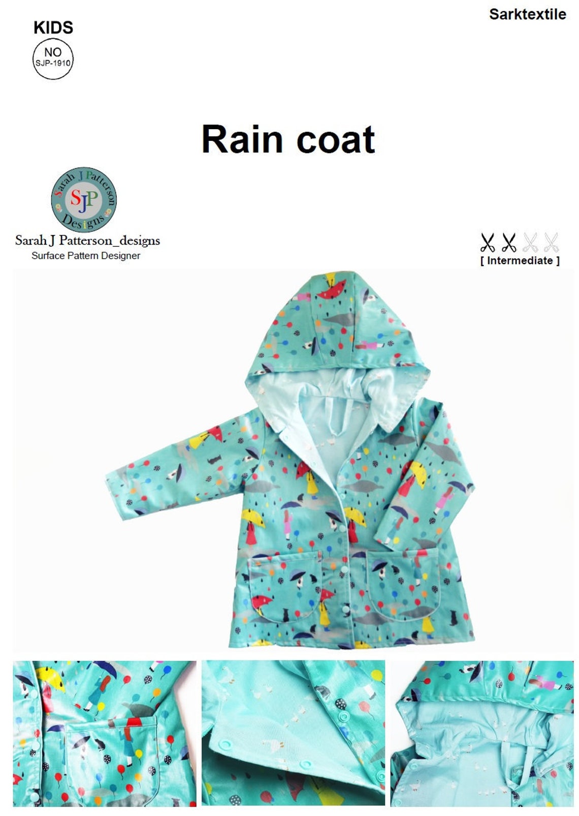 Kids Raincoat / Sewingsanctuary Pattern Etsy