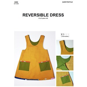Sewing-sanctuary sewing pattern | Reversible dress 4 to 9 / Kids