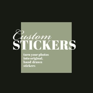 Pegatina dibujada personalizada / pegatina de vinilo impermeable