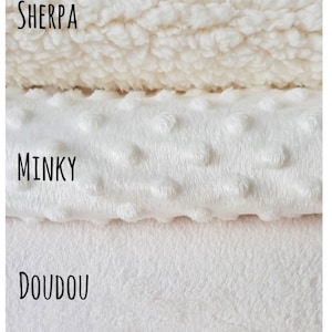 Baby blanket/personalized baby blanket/Winter or Mid-Season/Double gauze Fleece Doudou Sherpa Minky/Birth gift/Maternity suitcase image 8
