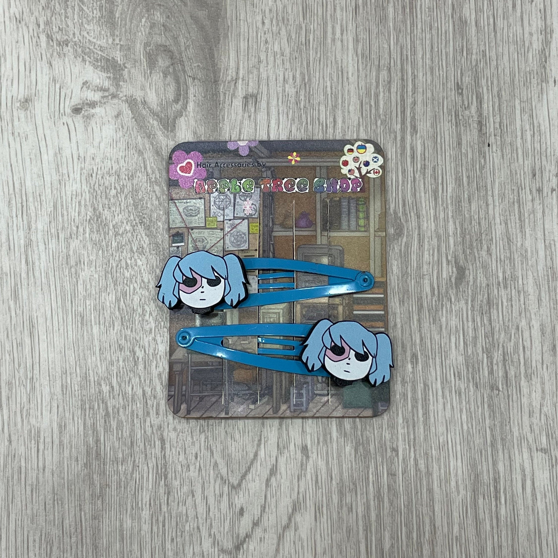 Sally Face 2 pcs hair clips Sally Face Emotions Video game Etsy