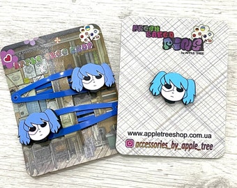 Sally Face game wooden broochpin handmade