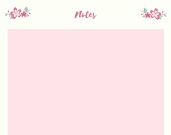 Notes printable, to do list printable, daily notes tracker, shopping list, daily goals printable