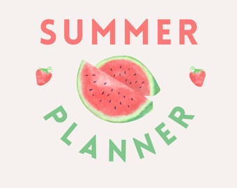 Summer Planner, Holiday Planner, Travel Checklist, Summer Reading List, Road Trip Planner, Summer Printable Journal, Garden Planning