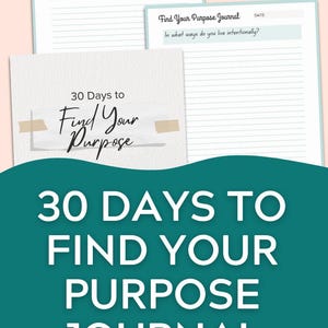 Find Your Purpose Planner Personal Development Workbook Find Your Passion Worksheet Self Discovery Printable