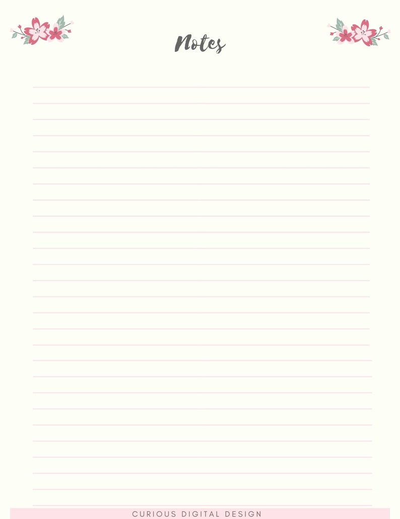 Notes Printable, to Do List Printable, Daily Notes Tracker, Shopping ...
