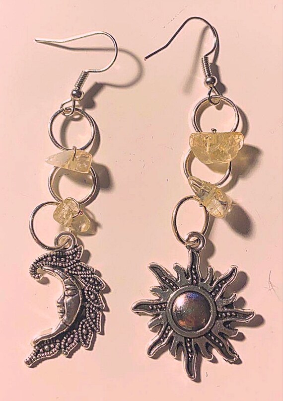 Orecchini Donna Vintage Con Cristalli, A Forma Di Sole E Luna, Eleganti E Brillanti, Per Matrimonio, Festa E Cerimonia