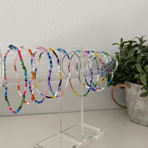 Small Bead Pride Bracelets Dainty Bracelets Pride Flags Progress Pride/Bisexual/Lesbian/Gay/Trans/Nonbinary/Gender Queer/Asexual/Pan/Poly