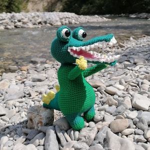 Crococroc the crocodile Amigurumi Pattern - Crochet PDF file