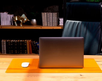 Personalized Leather Desk Pad - Custom Office Desk Mat