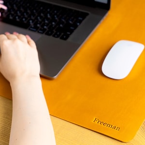 Personalized leather desk mat *Leather  desk pad *Large leather mousepad *Desk blotter*Birthday gifts*Teacher gif* Office accessories