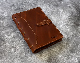 Customizable Leather Sketchbook Cover: Personalized A5 Refillable Artist Sketch Pad