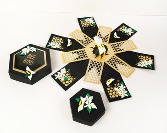 File di taglio SVG per scatola esplosiva ape