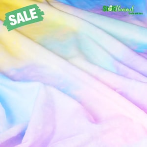 Minky Plush Fabric - Pastell Holi Rainbow