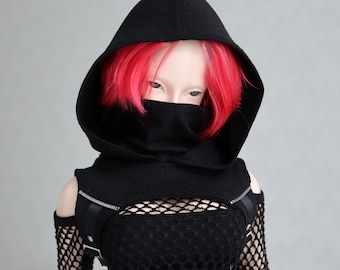 Feeple65 BJD 1/3 Clothes Hood | Gothic Streetwear | Handmade Doll Fashion