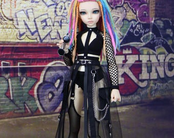 Minifee BJD 1/4 Clothes Set or Separate | Gothic Streetwear | Handmade Doll Fashion