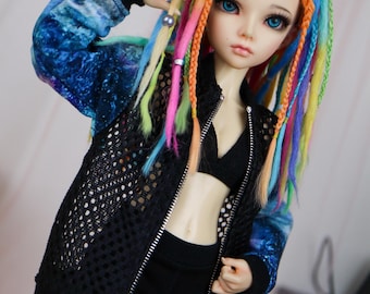 Minifee Doll Jacket Outfit | BJD Clothes Set | Doll Jacket, Bra, Shorts and Socks | Street Style Outfit for 1/4 dolls