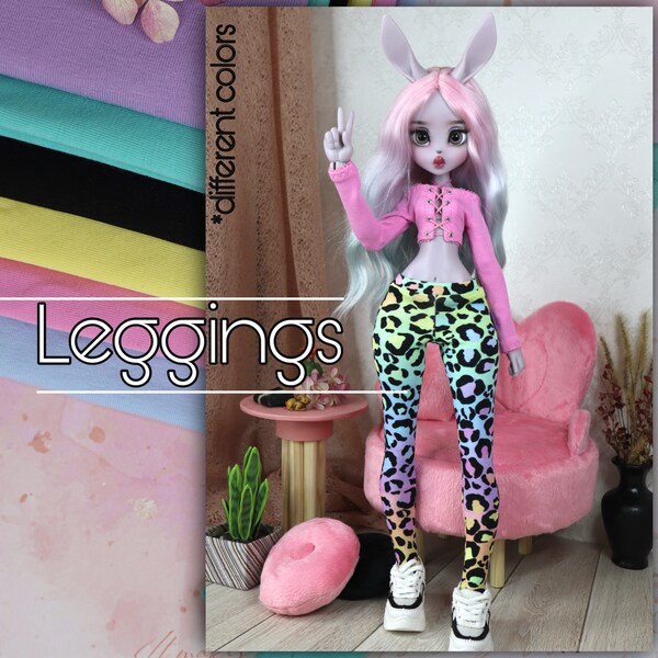 Disponible avec des leggings Candy pour lapin rap1993, des vêtements de poupée bjd, des vêtements de poupée 1/4