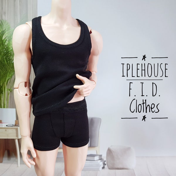 To order Boxer briefs and undershirt for  dolls , BJD underwear SD, 1/4 scale clothes, Iplehouse FID clothes