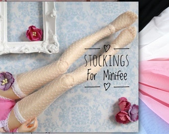 To ORDER Minifee elastic stockings, Minifee clothes,  stockings for msd BJD doll