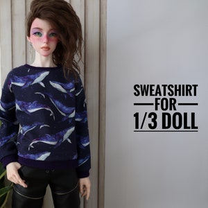 Sweatshirt for 1/3 SD doll, bjd doll clothes, SD doll clothes