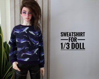 Sweatshirt für 1/3 SD Puppe, BJD Puppenkleidung, SD Puppenkleidung