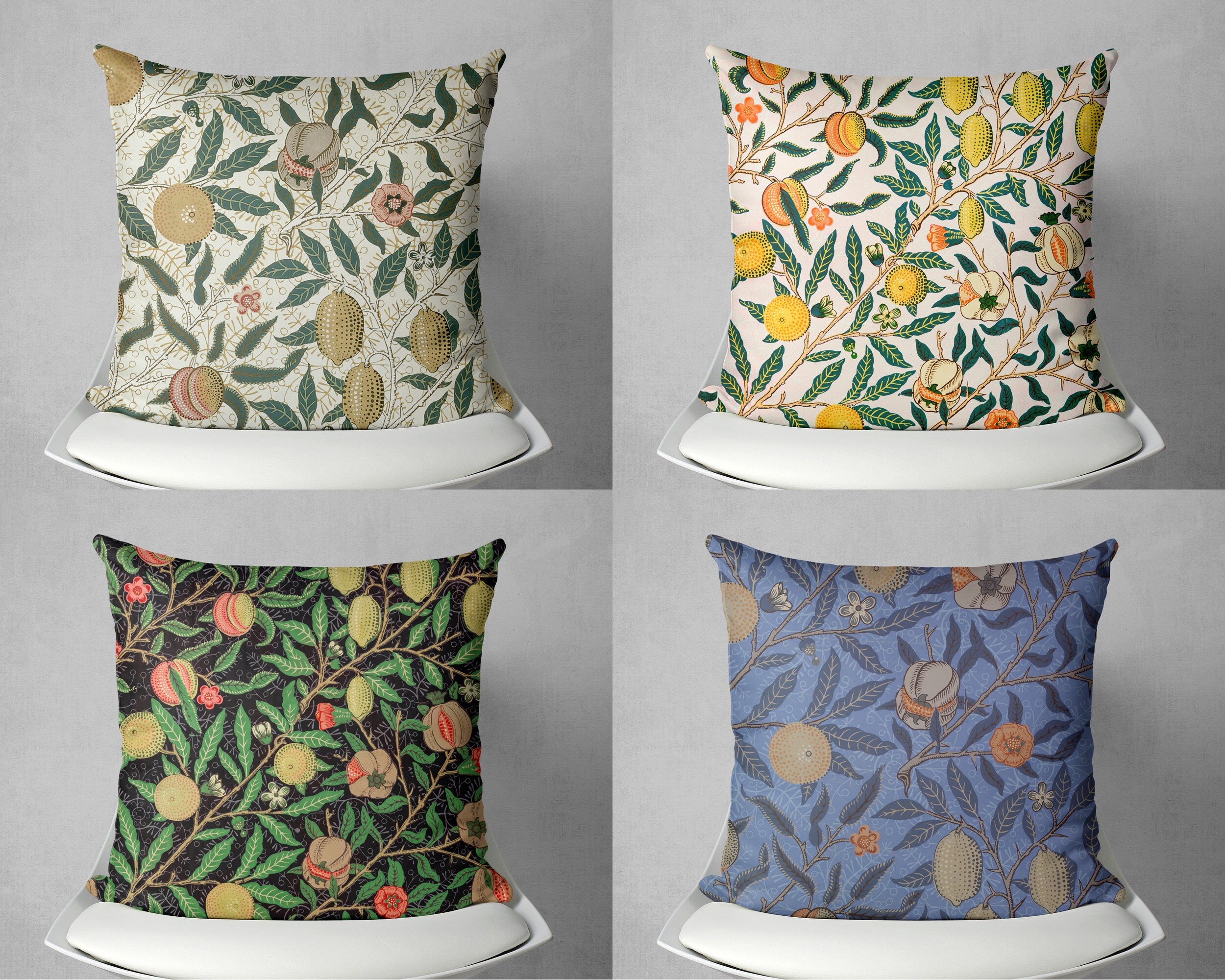 William Morris designLemon Pattern Pillow coverThrow pillow Etsy