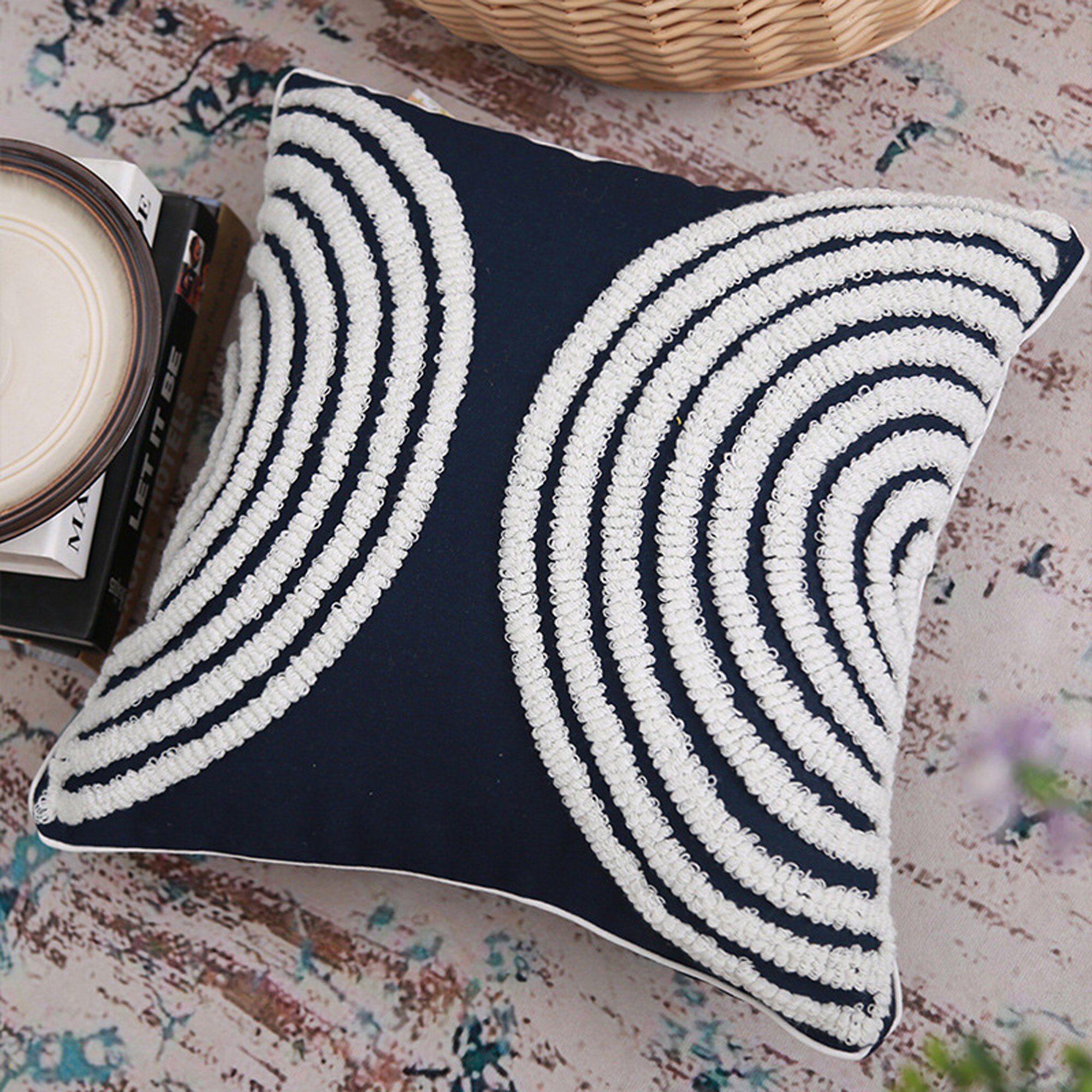 Navy Pillow cover Boho 12 x 2018 x 18Geometric Throw pillow Etsy