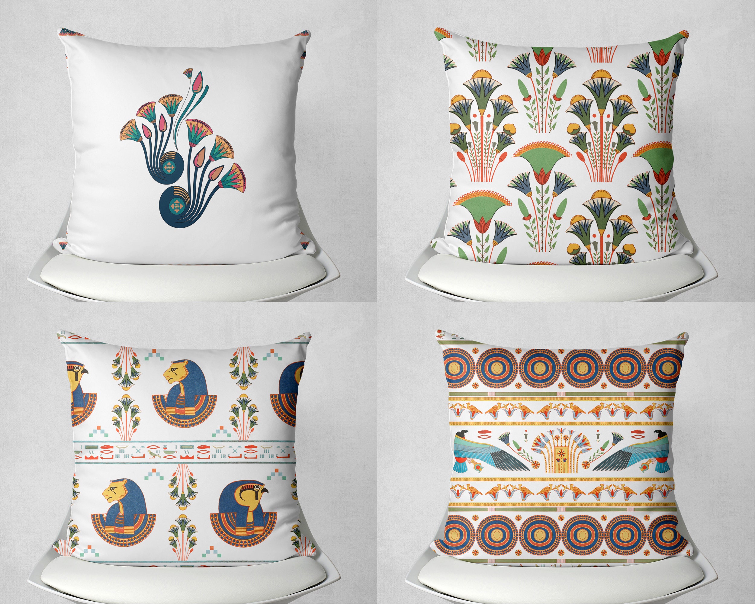 Egyptian pattern Pillow coverThrow pillow coverSofa cushion Etsy