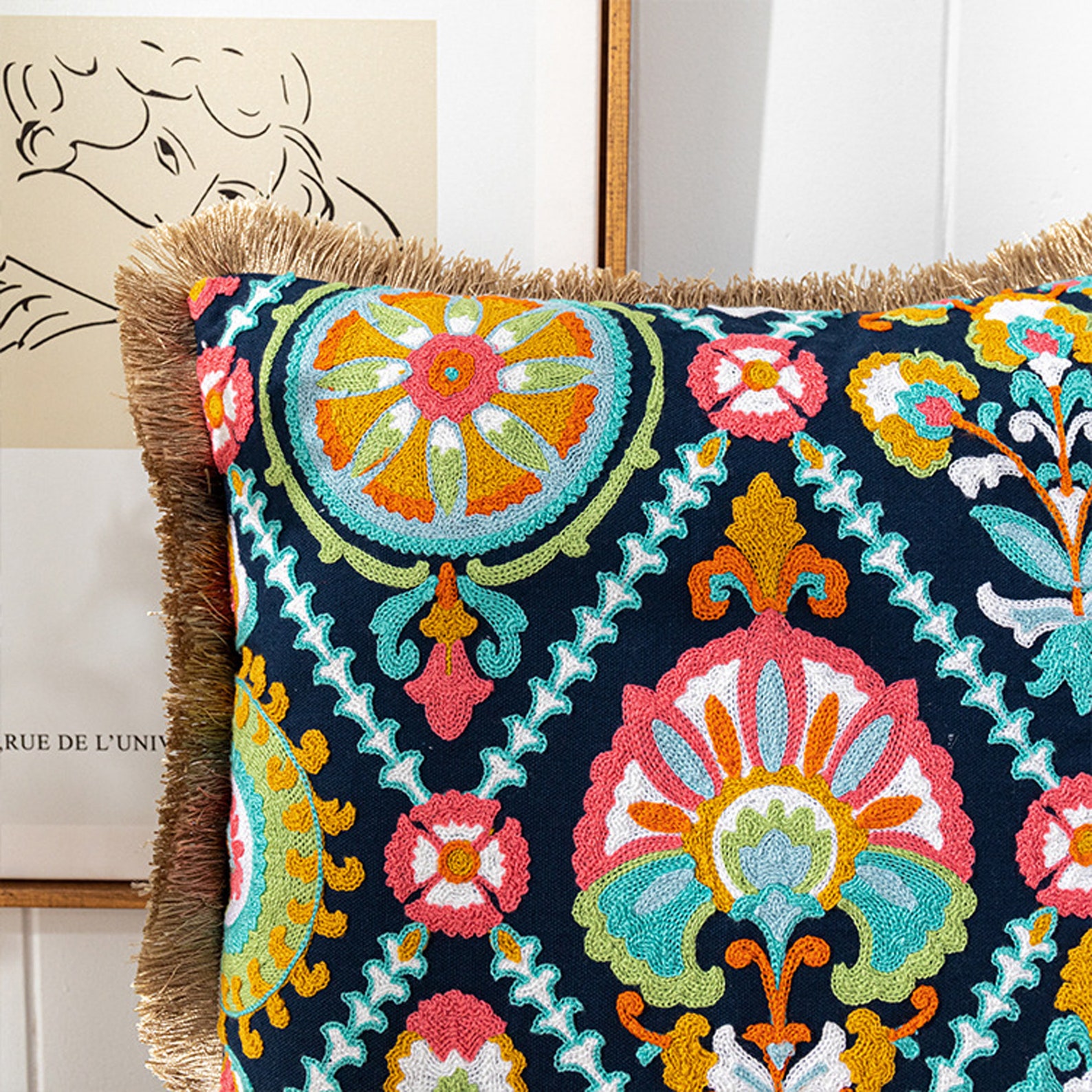 Boho pillow cover 12 x 2018 x 18-Embroidery Throw pillow | Etsy
