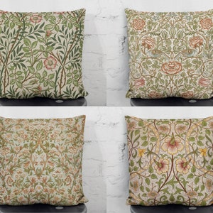 Retro Floral Pattern Pillow cover 16 x 16-18 x 18-20 x 20-Throw pillow cover-Sofa Decorative cushion cover-Square Pillow case-Home gift