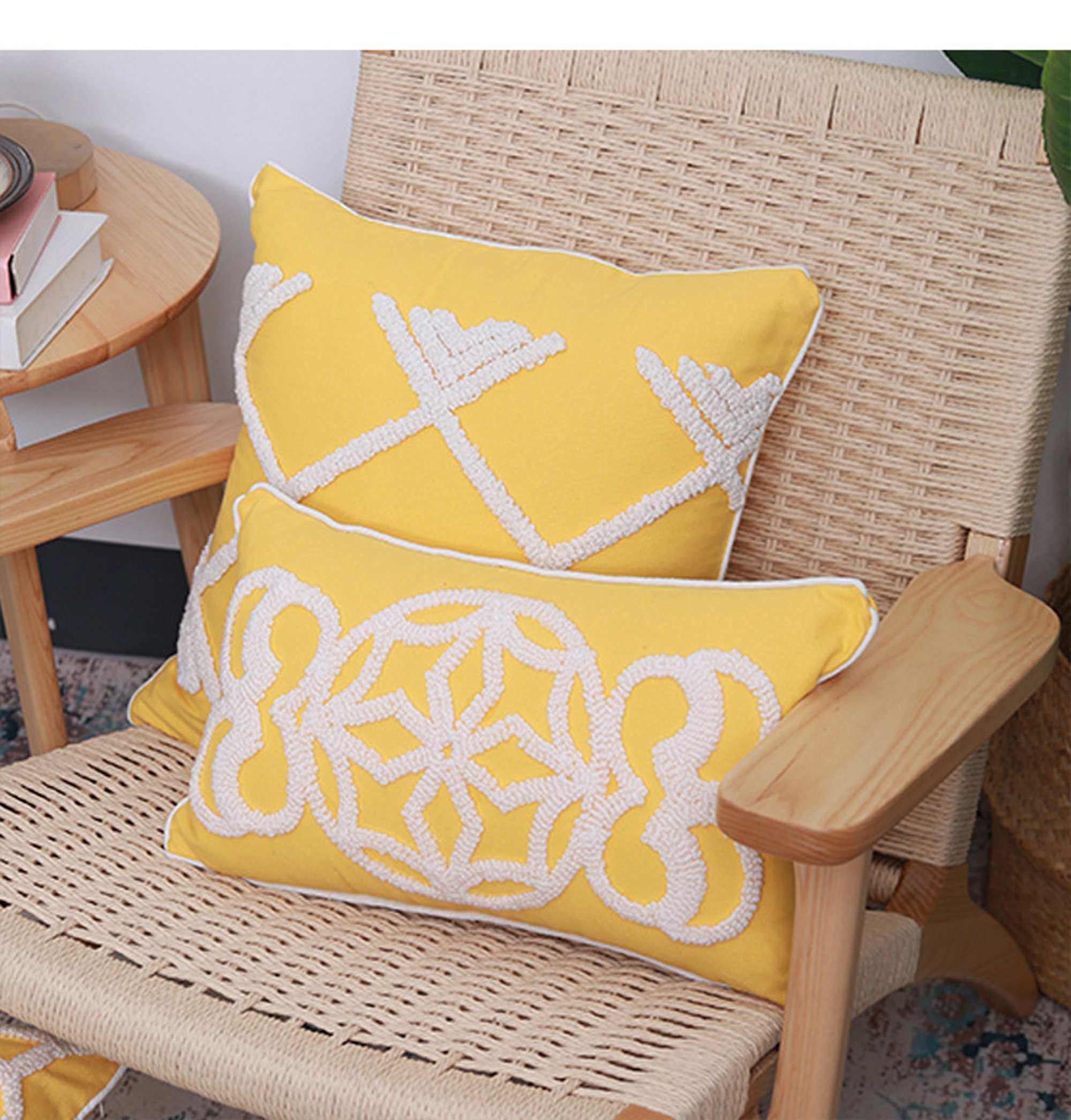 Yellow pillow cover Boho 12 x 2018 x 18Geometric Throw Etsy