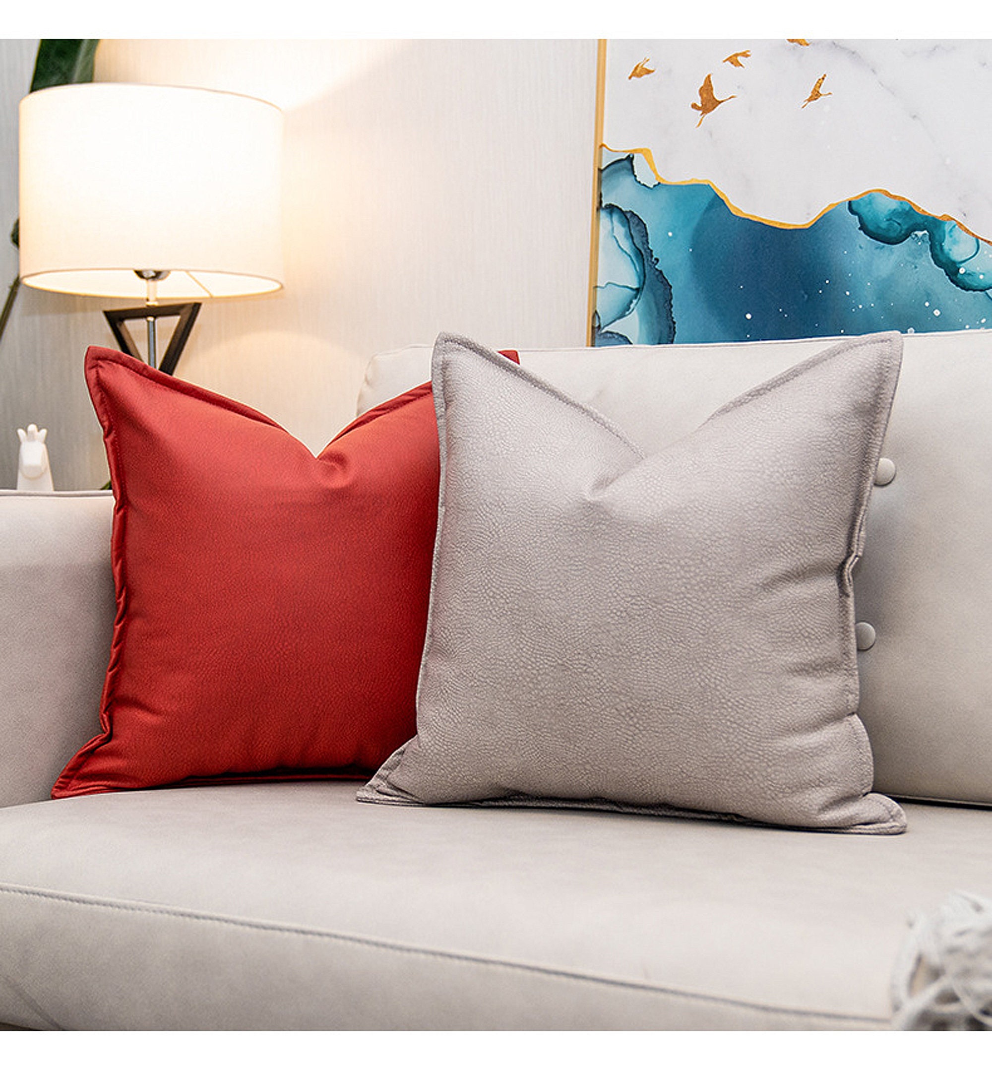 Faux leather Pillow coverThrow pillow coverDecor cushion Etsy