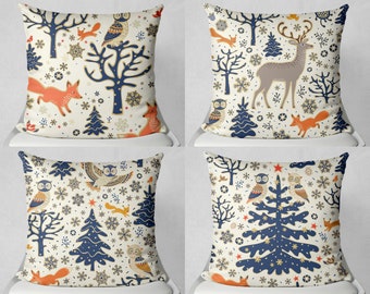 winter throw pillow covers