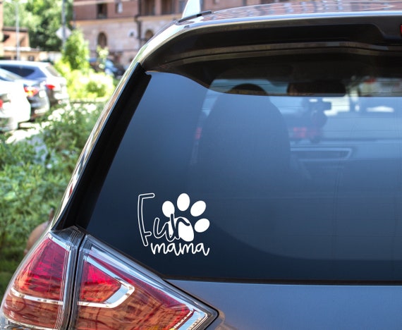 bumper stickers dog mom car decal