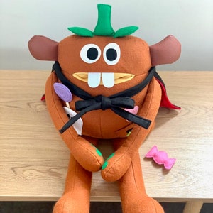 Halloween Handmade Felt Gobbles Monster Toy - Soft Cuddly Stuffed Plush Toy - Frankie - Halloween Themed!