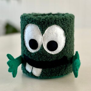 Mugalugs Monster Pencil Cup -Contenedor -Tub - Soporte de papelería de fieltro - Único en su tipo - Almacenamiento de escritorio