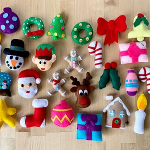 Felt Christmas Decorations - Christmas Tree Decorations - Christmas Decor - Christmas Ornaments