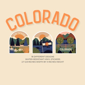COLORADO Aufkleber | Wasserfest | Vinyl Aufkleber | 18 Stile / Designs | Colorado Grafikdesign Vinyl Aufkleber-Abziehbilder