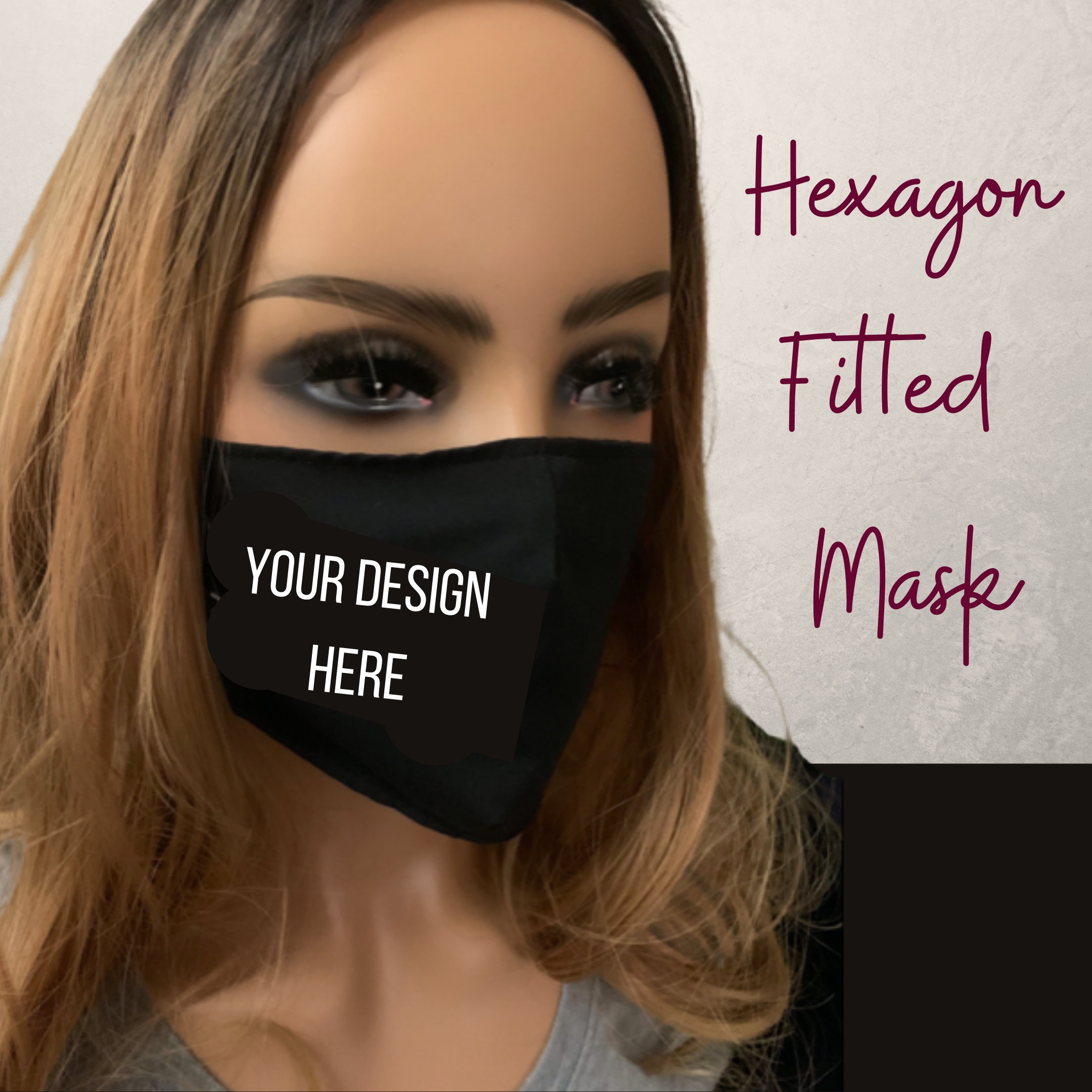 Hexagon Fitted Mask with Adjustable toggles Optional Etsy