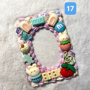 Suporte para cartão fotográfico decorado Kpop Toploader Decoden