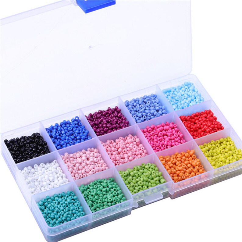 7500Pcs Seed Bead Kit Jewelry Making Kit Assorted Glass Seed Etsy