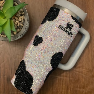 Super Sparkly Cow Rhinestone Stanley Tumbler | Rhinestone Stanley Tumbler