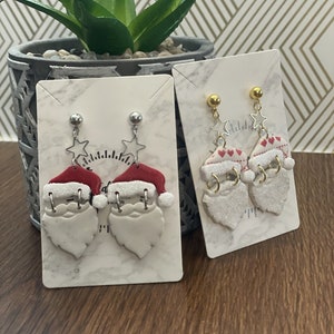 Sassy Santa - Christmas Themed Clay Earrings
