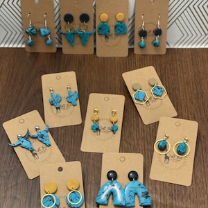 READY to SHIP! Twisted Turquoise Clay Earring Collection