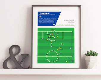 Lee Brown, Bristol Rovers v Dagenham Match Moment Poster | The Gas, Promotion Winning Goal | Birthday Gift