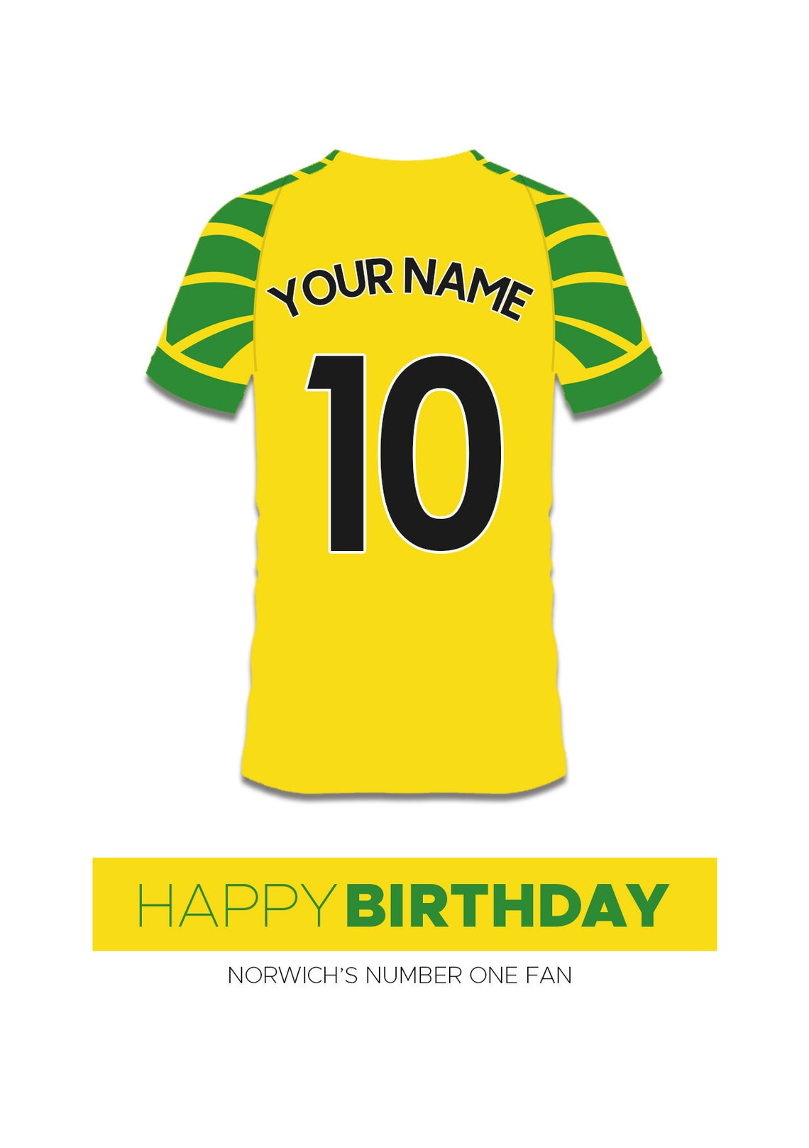 Personalised Norwich City Birthday Card Norwich City | Etsy