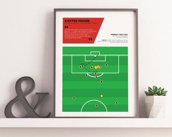 Kieffer Moore, AFC Bournemouth v Nottingham Forest Moment Poster | 2021/22 Championship, Bournemouth Promotion Goal | Birthday Gift